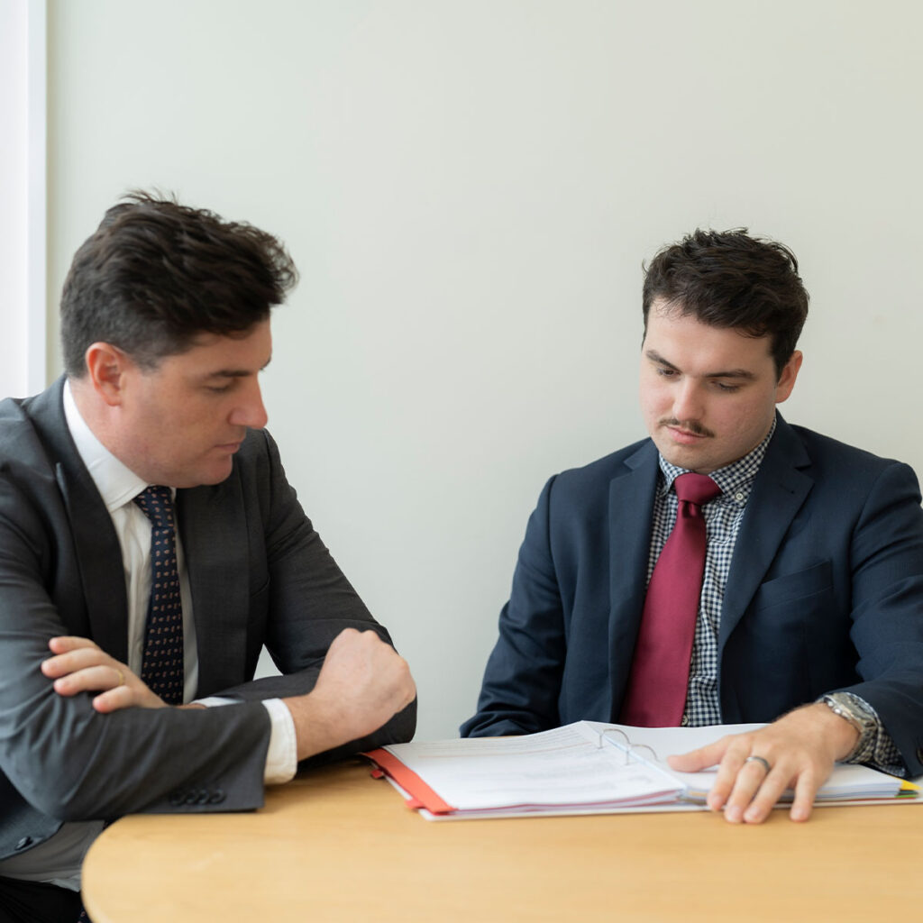 gabe and solicitor discussing document